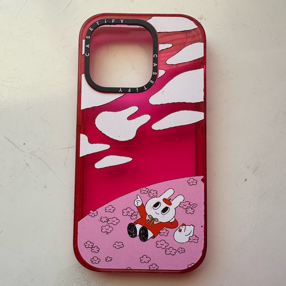 Casetify Red and Pink iPhone 14 Pro Case